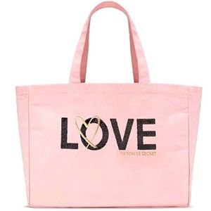 .Victoria’s Secret Canvas with Black Sequins Bag.
